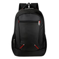 Black Oxford cloth laptop backpack 15 inch with multiple compartments and breathable back panel