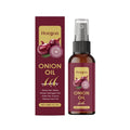 30ml bottle of onion hair care oil with ginger and rosemary.