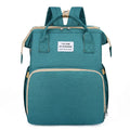 Lightweight nylon mother and baby bag with USB port and portable folding crib function in multiple colours