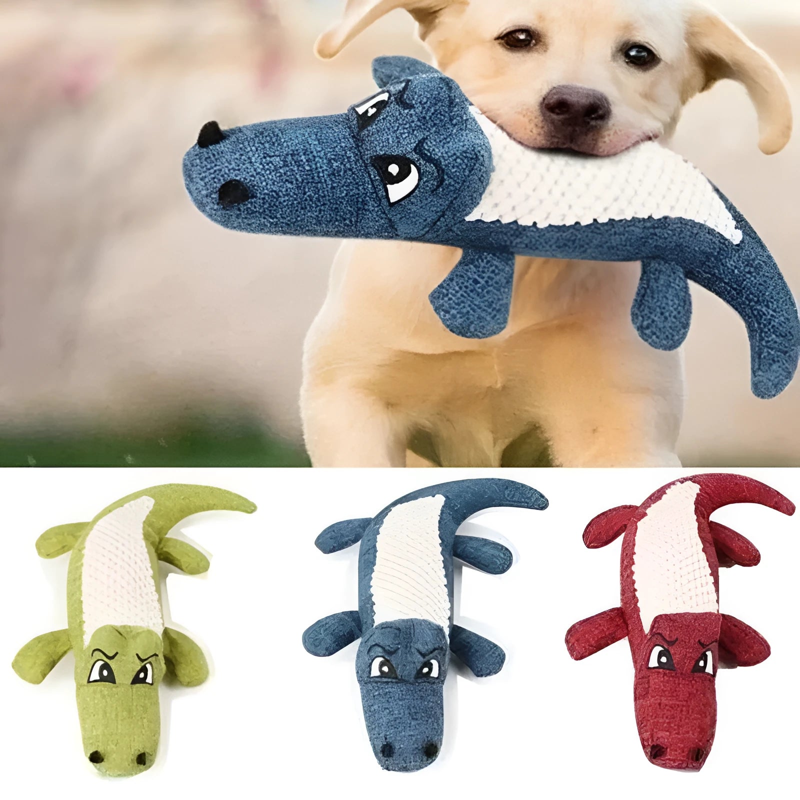 Blue corn grid texture pet plush toy for cats and dogs with biting sound feature