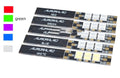 Crossing machine LED arm wire light set in blue, green, purple, red, white colours, metal construction, 4 pack