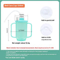 Adult care choking prevention drinking cup with handle and lid, made from white PP plastic.
