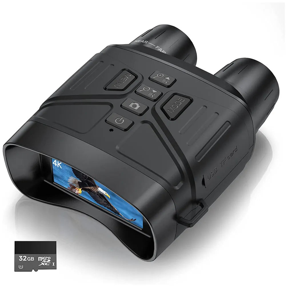 Ultra Clear 4K 36MP night vision monocular in black or camouflage colour with 3-inch screen.