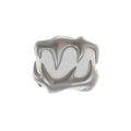 Matte silver 3D printed resin tooth earphone shell for AirPods 3 protective case
