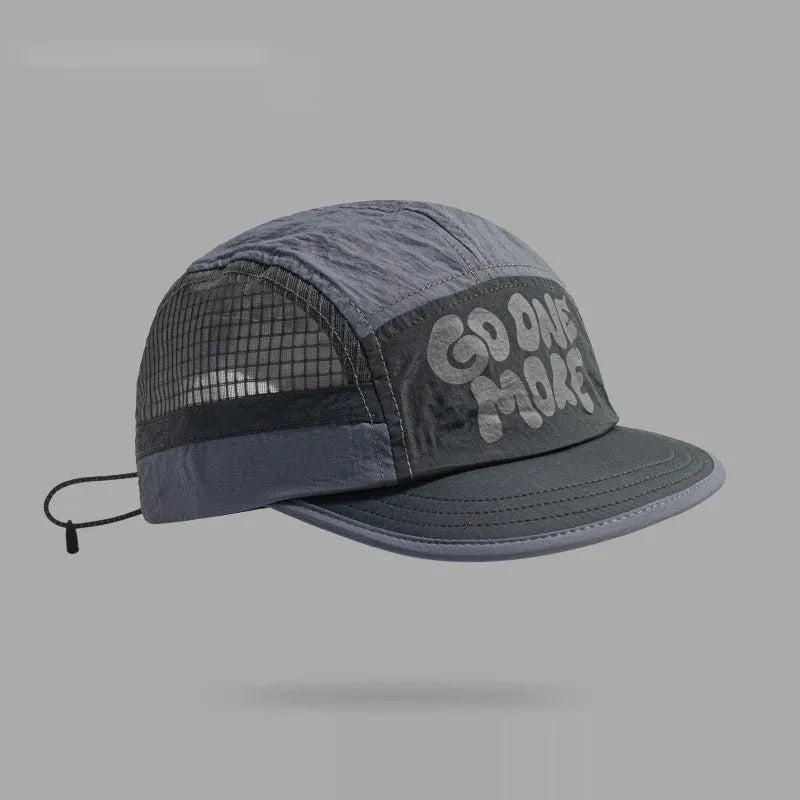 Gradient quick-drying mesh baseball cap with digital printing and dome crown