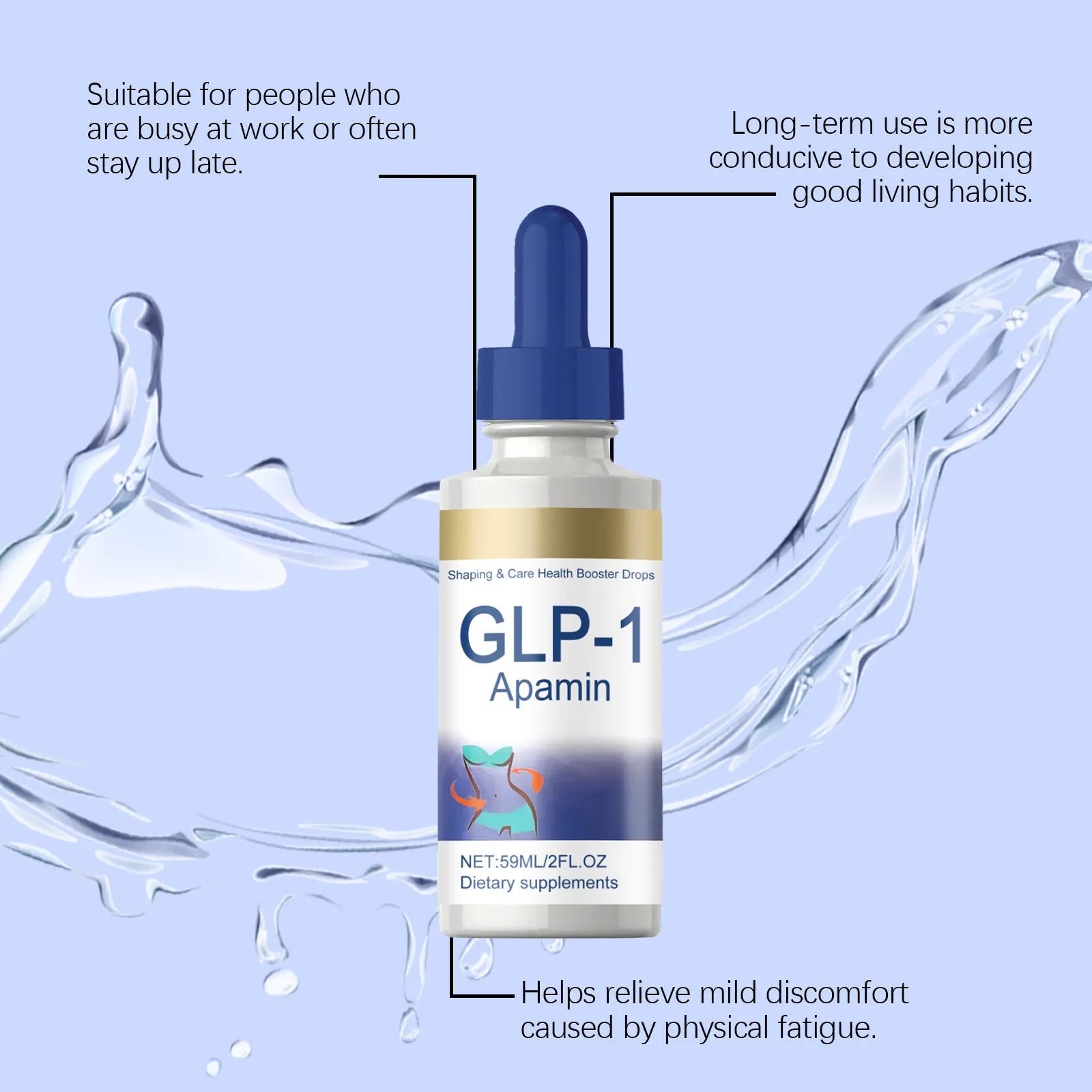 59ml bottle of Nourishing Skin Elastic Body Care Drops for skin hydration and elasticity