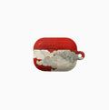 Red Chinese cloud style hard plastic protective cover for Apple AirPods charging case