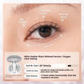 Integrated soap holder plain magnetic false eyelashes in Cold Fog Black with clip and storage bag