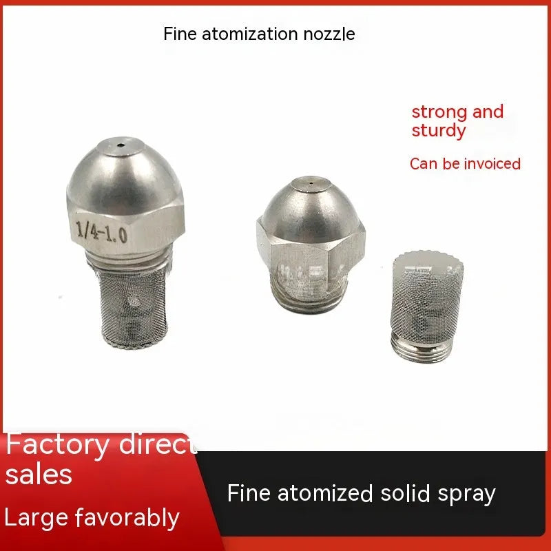 304 stainless steel fine atomization nozzle with external thread connection and multiple aperture size options