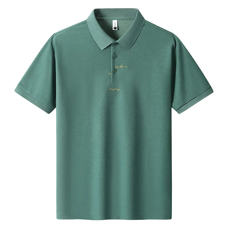 Men's loose fit casual cotton t-shirt in multiple colours on a size chart.