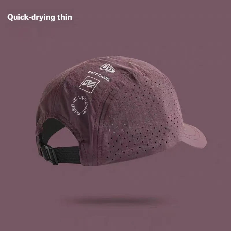 Men's adjustable mesh baseball cap in dome crown style with breathable fabric for summer sports