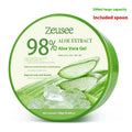 300g aloe vera gel container with spoon applicator for acne control and hydrating facial skincare