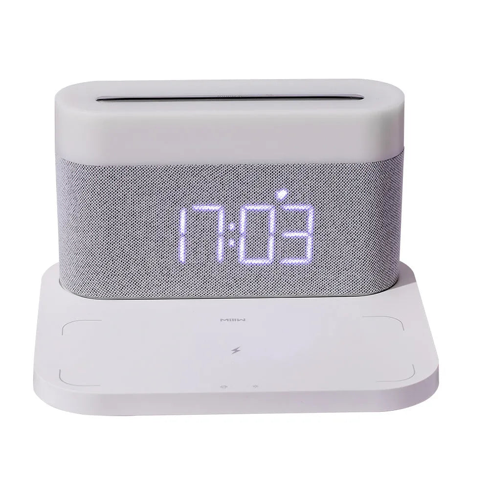 Wireless charging desktop clock night light table lamp in modern simple design