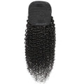 Women natural color real human hair ponytail wig in black with mechanism fitting, available 8 to 26 inches