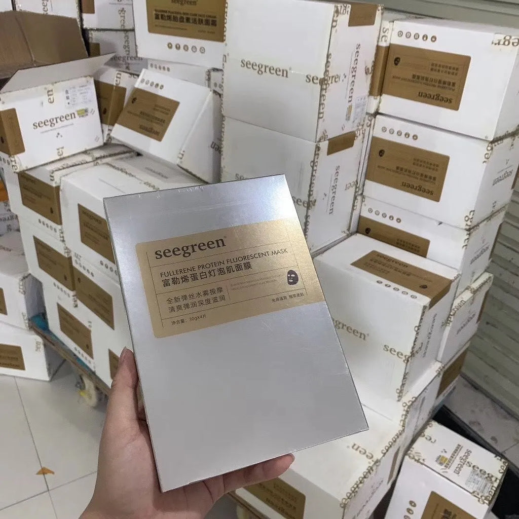 A box of four hydrating, lifting and firming brushed face films for neutral, oily, dry, and mixed skin types.