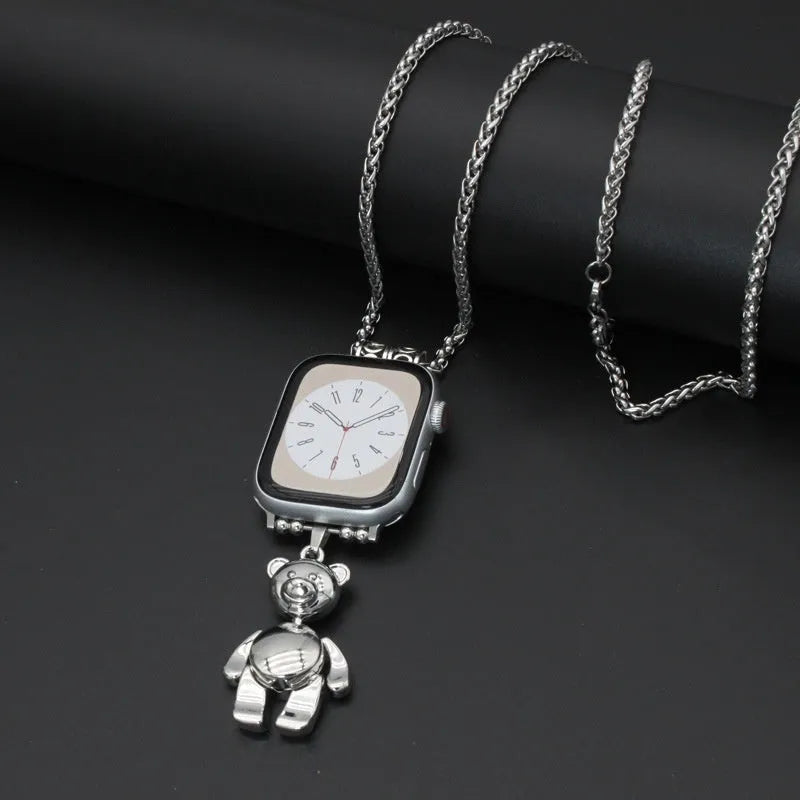 Watch necklace feather hanging strap in assorted designs for 38-49mm watch cases