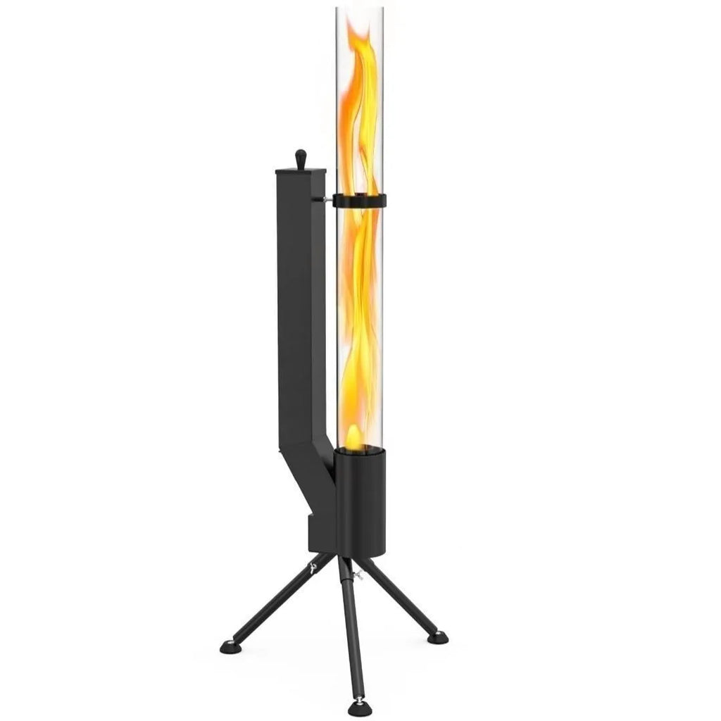 Vertical cast iron wood burning rocket furnace heating stove for outdoor courtyard use