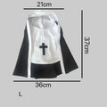 Black and white nun costume cloak for a small dog on Halloween
