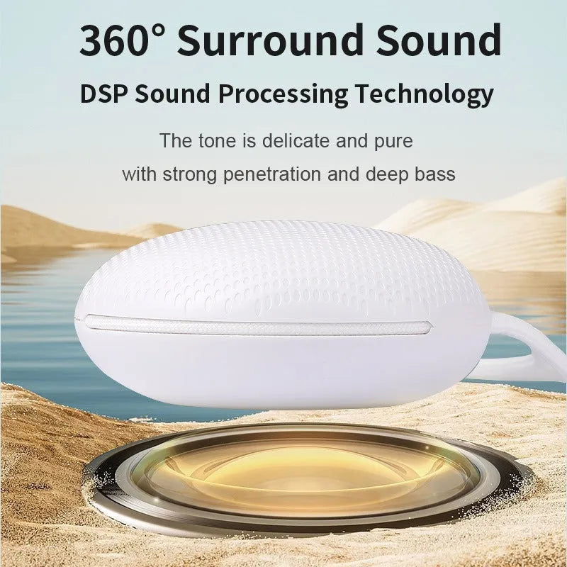 Outdoor portable mini waterproof colourful glowing Bluetooth speaker in black and white options