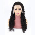 Solid colour human hair wig with half lace front shown at various lengths