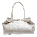 Women's large capacity shoulder bag in PU, horizontal square shape, colour black