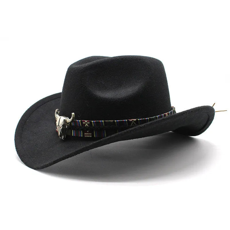 Western-style cowboy hat with a bell crown and wide brim in polyester felt, shown in Army Green.