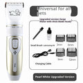 High power pet shaver for large dogs and cats, Pearl White standard model with blade