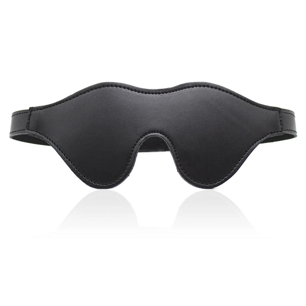 Women's leather eye mask with Velcro strap in five colour options