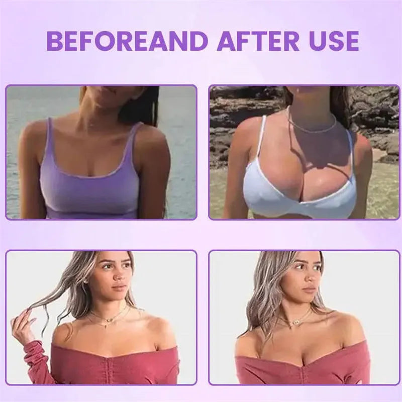 Reusable silicone breast enhancement patches for women, adhesive chest stickers for backless dresses
