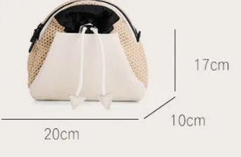 Women's crossbody shell fashion bag in fabric with zipper closure, Cream Khaki colour, front view