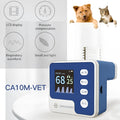 Veterinary CA10M mainstream CO2 capnograph monitor with display, air adapter, and AAA batteries in a handheld design