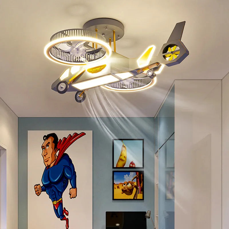 Avatar Scorpion Fighter boy's bedroom ceiling lamp, aluminium, 92x85x40cm, 61W-70W, dimmable