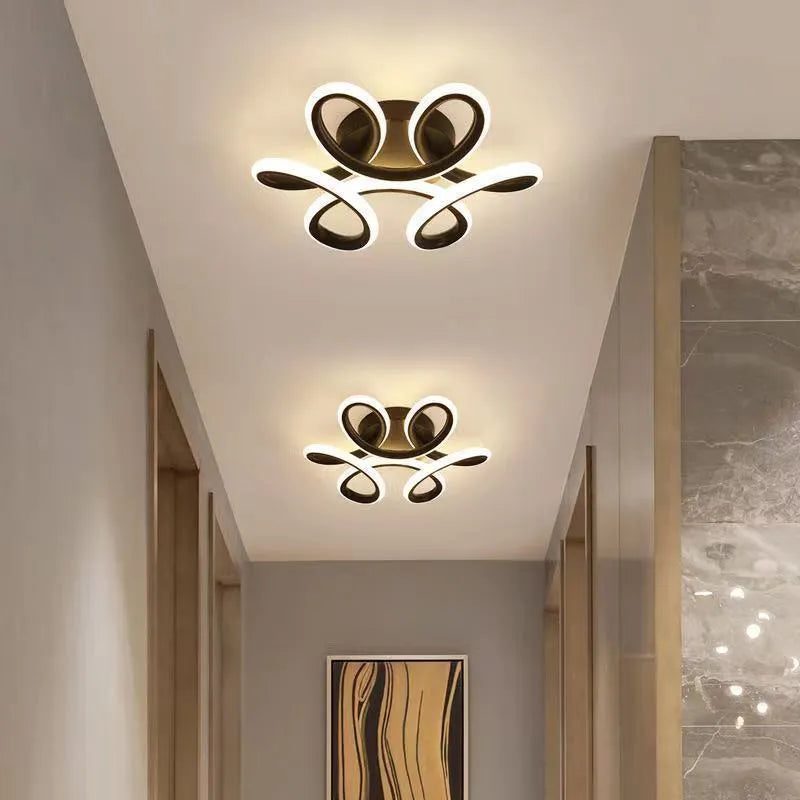 Creative butterfly shape LED corridor ceiling light with silicone shade