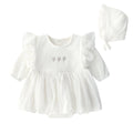 Cotton baby princess fluffy dress for infant girls in pink, red, or white