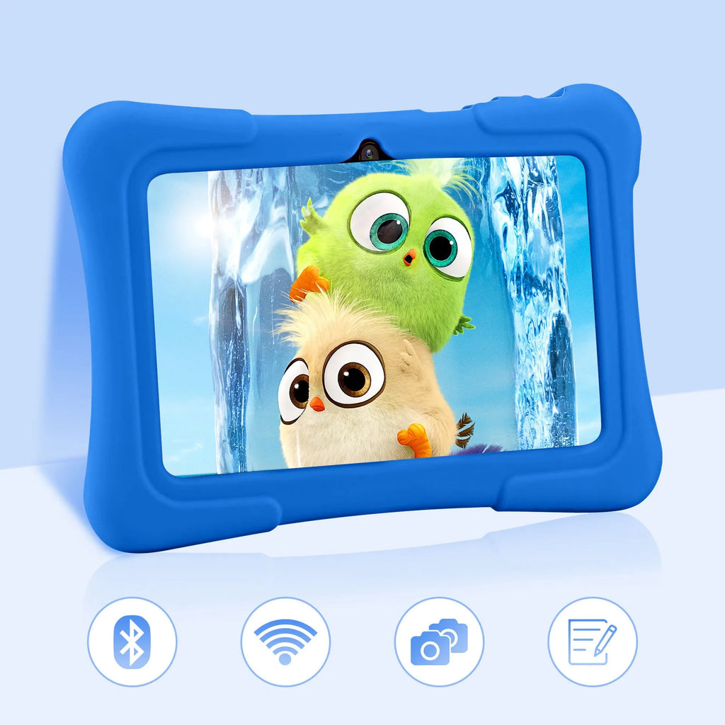 7-inch children's tablet computer with Full HD IPS screen, Bluetooth, and GPS in blue colour