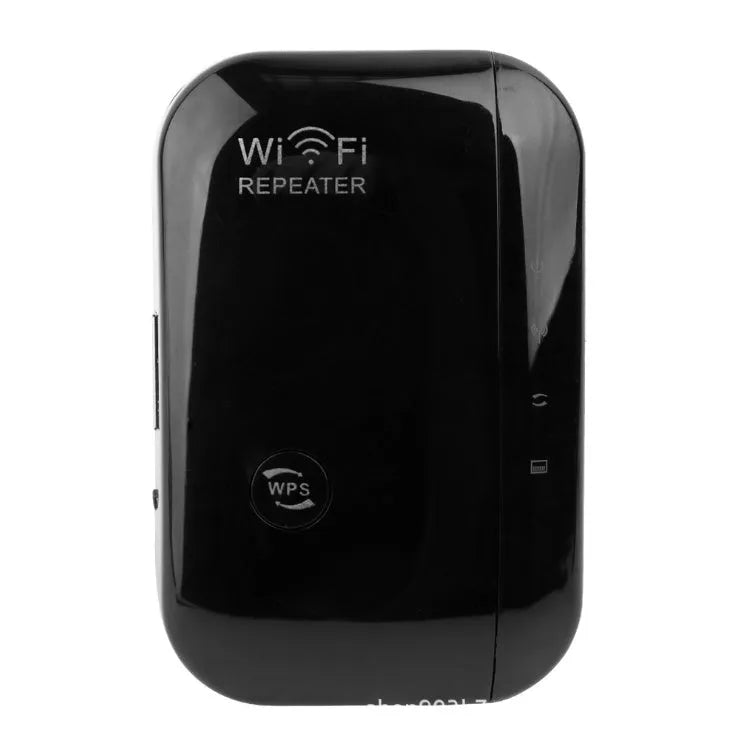 White and black WiFi repeater, 75x90mm, with 2dBi antennas and 300Mbps 2.4GHz WLAN signal amplifier