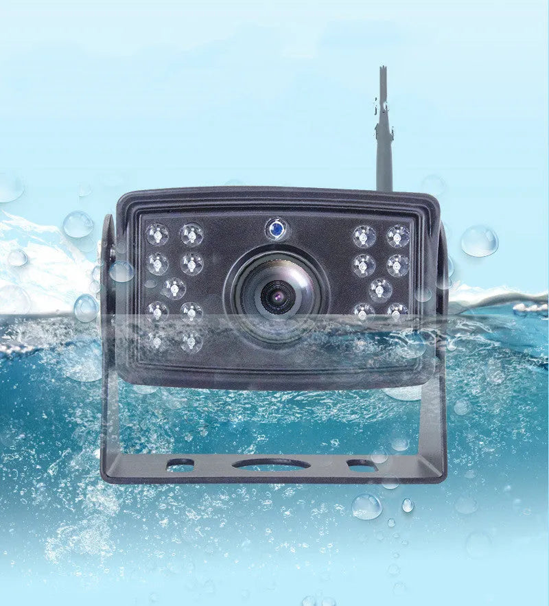 Digital wireless driving recorder with metal case, black finish, for 24V reversing camera systems