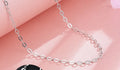 S925 sterling silver necklace with plated finish in one of eight styles on white background