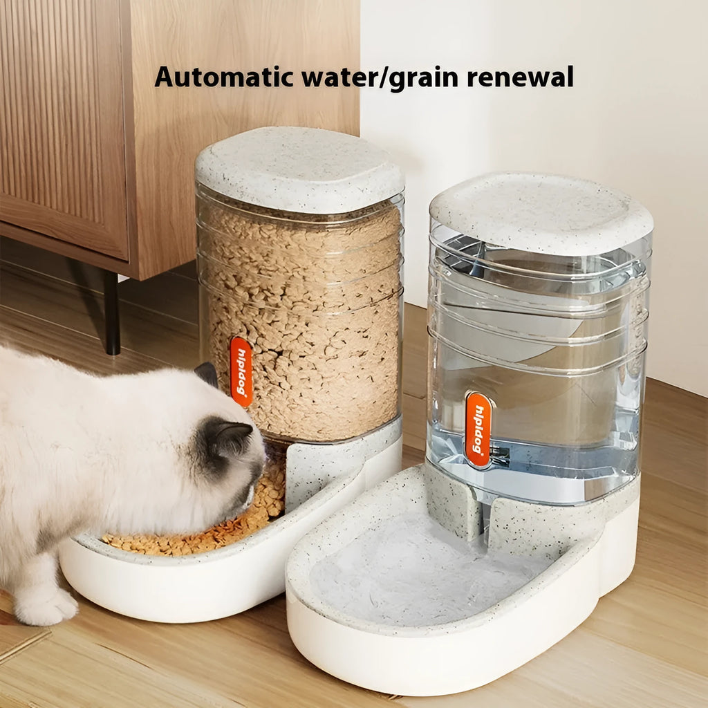 Grey automatic pet water fountain with 3.8-litre large capacity for cats and dogs