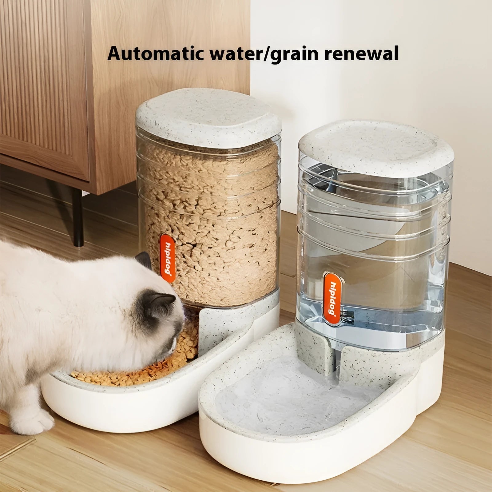 Grey automatic pet water fountain with 3.8-litre large capacity for cats and dogs