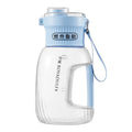 Portable blender juicer in light blue with USB charging cable and water cup, 801-1000mL capacity