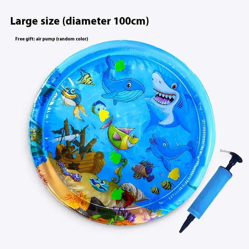65cm dolphin style PVC inflatable pet water cooling bed for dogs and cats