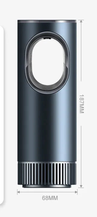 Black smart car air purifier for formaldehyde removal with anion and oxygen bar functions