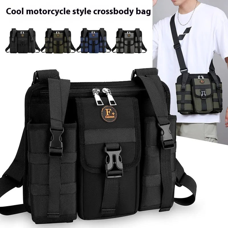 Army Green oxford cloth leisure messenger bag with shoulder strap shown on a neutral background.