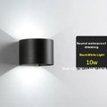 Black aluminium wall lamp with LED light source in 10W or 12W power options