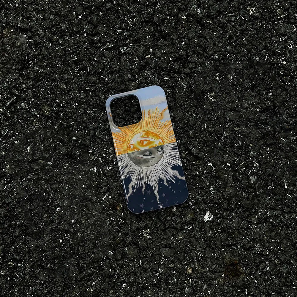 Magnetic two-in-one phone case for Apple 15 and 16 in Day and Night Sunshine colour with Feilin material