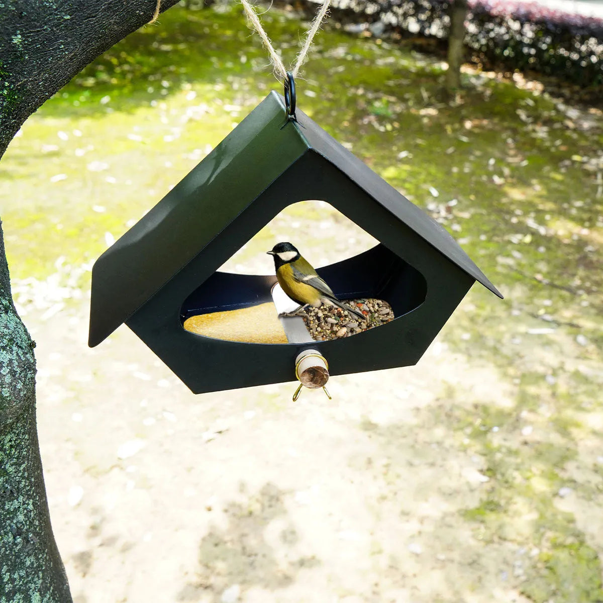 European-style iron bird nest outdoor decoration with modern simple design in black or brown colour
