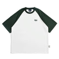 Casual blue raglan sleeve t-shirt with loose pullover style for men