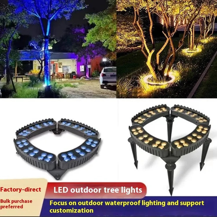 LED tree light outdoor waterproof aluminium lamp 22 x 7.5 cm IP65 five heads warm light