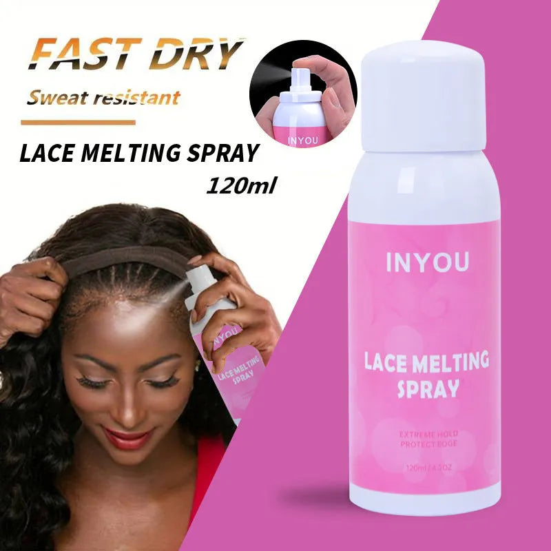 120ml transparent fast-drying lace wig spray glue aerosol adhesive canister